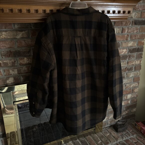 Men’s Red Head Fleece Lined Work Shirt Size 2 XL  Brown & Black - Picture 4 of 6
